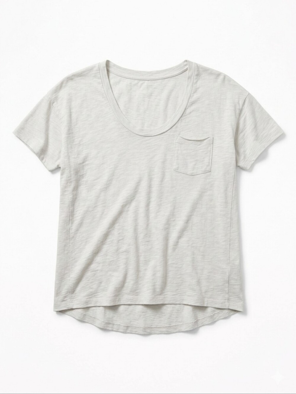 Aerie White Boyfriend Scoop Pocket Short Sleeve Tee